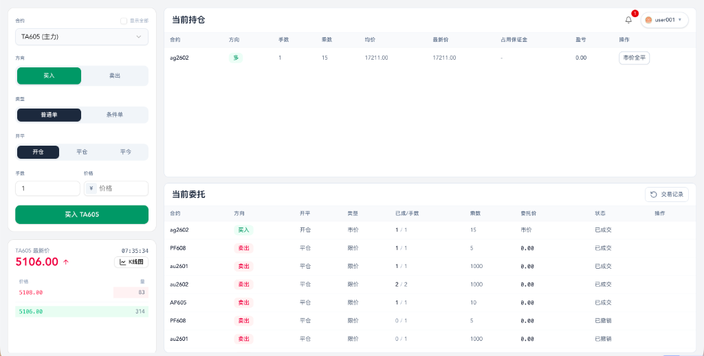 Positions & Orders Management